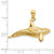 14K 3-D Textured Killer Whale Charm