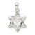 Sterling Silver Polished and D/C Star of David w/Cross Pendant