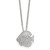 Sterling Silver Polished and Grooved CZ Fish 16 Inch with 2 Inch Extension Necklace