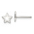 Sterling Silver Polished and Grooved Star Childrens Post Earrings