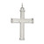 Sterling Silver Polished and Satin Cross Pendant