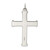 Sterling Silver Polished and Satin Cross Pendant