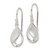 Sterling Silver Polished and Satin fancy Teardrop Dangle Earrings