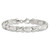 Sterling Silver Polished and Satin X and O Bracelet - QG-74F23167-5739