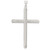 Sterling Silver Polished and Texture Tube Cross Pendant