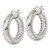 Sterling Silver Polished and Textured 5.25mm Round Tube Hoop Earrings - QE-B3D4BB96-2140