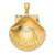 14K 3-D Textured Scallop Shell Charm