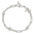 Sterling Silver Polished and Textured Beaded Link Toggle Bracelet