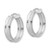 Sterling Silver Polished and Textured Circle Hoop Earrings