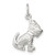 Sterling Silver Polished and Textured Dog Pendant