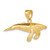 14K 3-D Textured Underside Humpback Whale Charm - K7-255413F9-3975