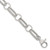 Sterling Silver Polished and Textured Oval and Round Link 7.5 inch with 1 inch Extender Bracelet