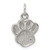 Sterling Silver Polished and Textured Paw Print Charm - QC-9036F5AD-8526