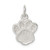 Sterling Silver Polished and Textured Paw Print Charm - QC-9036F5AD-8526