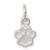 Sterling Silver Polished and Textured Paw Print Charm - QC-D78DB8A4-7731