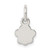 Sterling Silver Polished and Textured Paw Print Charm - QC-D78DB8A4-7731