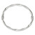 Sterling Silver Polished and Textured Twisted 4.00mm Hinged Bangle