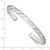 Sterling Silver Polished and Textured Twisted Cuff Bangle Bracelet