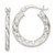 Sterling Silver Polished and Textured Twisted Hoop Earrings - QE-6DC8130F-7096