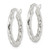 Sterling Silver Polished and Textured Twisted Hoop Earrings - QE-6DC8130F-7096