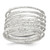Sterling Silver Polished and Textured Wrapped Spring Size 8 Flexible Ring - QR-7A95792F-7036