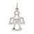 Sterling Silver Polished Angel w/ Heart Charm