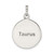 Sterling Silver Polished Antique Finish Taurus Horoscope Zodiac Pendant