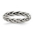 Sterling Silver Polished Antiqued Weaved 3.25mm Women's Ring - QR-3433691D-2763
