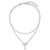 Sterling Silver Polished Baroque White Crystal Pearl Multi-strand 14 inch with 2 inch Extension Necklace