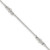 Sterling Silver Polished Bead 10in Plus 1in ext. Anklet