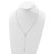 Sterling Silver Polished Bead Rosary 21 inch Necklace