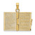14K 3-D w/ Enamel Ecclesiastes Book w/ Moveable Pages Charm