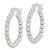 Sterling Silver Polished Beaded Hoop Earrings - QE-74ADA5FE-3593