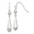 Sterling Silver Polished Beaded Teardrop Dangle Earrings - QE-16F74EB0-3492