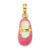 14K 3-D w/ Pink Enamel Baby Shoe Charm