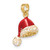14K 3-D w/ Red and White Enamel Santa Hat Charm