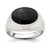 Sterling Silver Polished Black Onyx Ring - QR-5D010A2A-9444