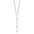 Sterling Silver Polished Black Onyx Rosary Necklace