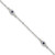 Sterling Silver Polished Blue and White CZ Evil Eye 7 Inch with 1 Inch Extension Bracelet