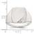 Sterling Silver Polished Brushed and Grooved 15.3mm x 13.2mm Rectangle Closed Back Size 10 Mens Signet Ring