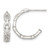 Sterling Silver Polished Chain Link C-Hoop Post Earrings