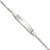 Sterling Silver Polished Childrens ID with Heart Bracelet