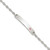Sterling Silver Polished Childrens ID with Pink CZ Bracelet