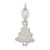 Sterling Silver Polished Christmas Tree Charm
