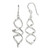 Sterling Silver Polished Corkscrew Twisted Dangle Earrings