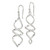 Sterling Silver Polished Corkscrew Twisted Dangle Earrings