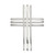 Sterling Silver Polished Cross Chain Slide