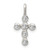 Sterling Silver Polished Cross CZ Charm