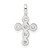 Sterling Silver Polished Cross CZ Charm
