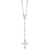 Sterling Silver Polished Crucifix Rosary 18 inch Necklace